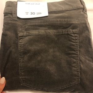 Never worn! Dark Grey Corduroy Skinny Pants